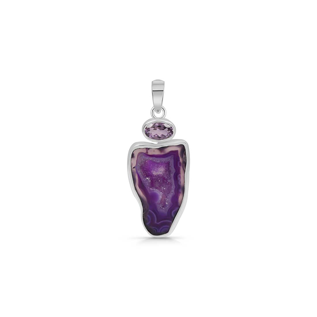 Purple Agate Pendant-(APU-P-13.)